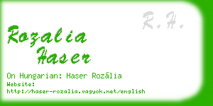 rozalia haser business card
